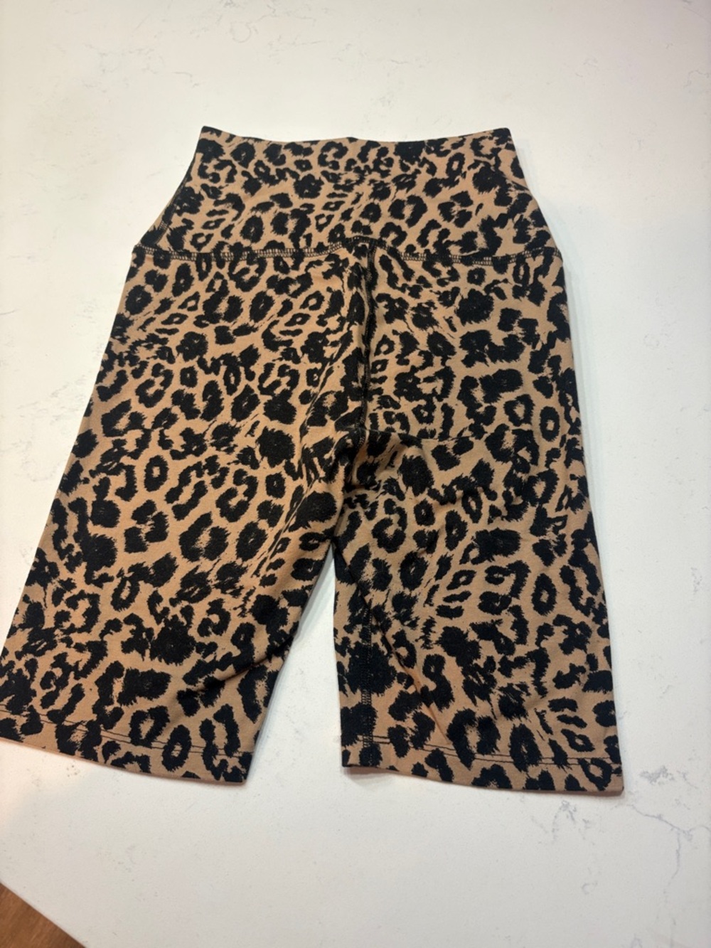 LNA Leopard Print Biker Shorts - Tan & Black - Picture 3 of 3